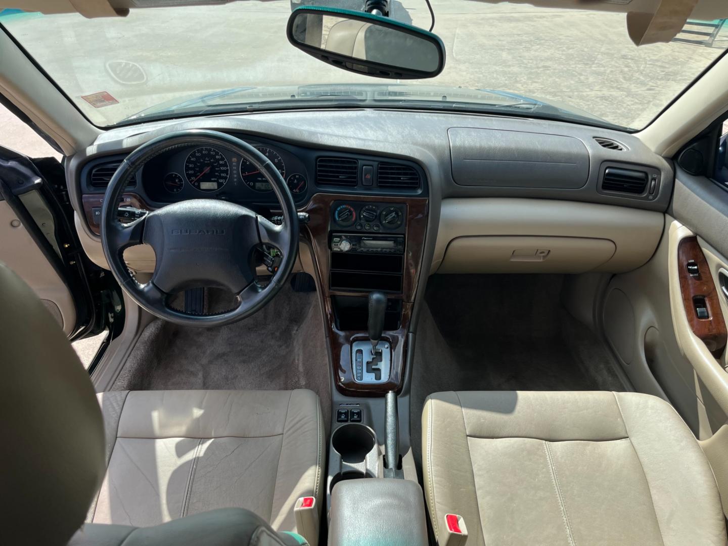 2003 green /TAN Subaru Outback Limited Wagon (4S3BH686737) with an 2.5L H4 SOHC 16V engine, 5-Speed Manual Overdrive transmission, located at 14700 Tomball Parkway 249, Houston, TX, 77086, (281) 444-2200, 29.928619, -95.504074 - Photo#10